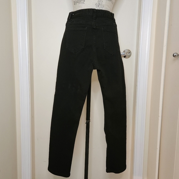 Black straight leg highwaist jeans - Picture 2 of 7